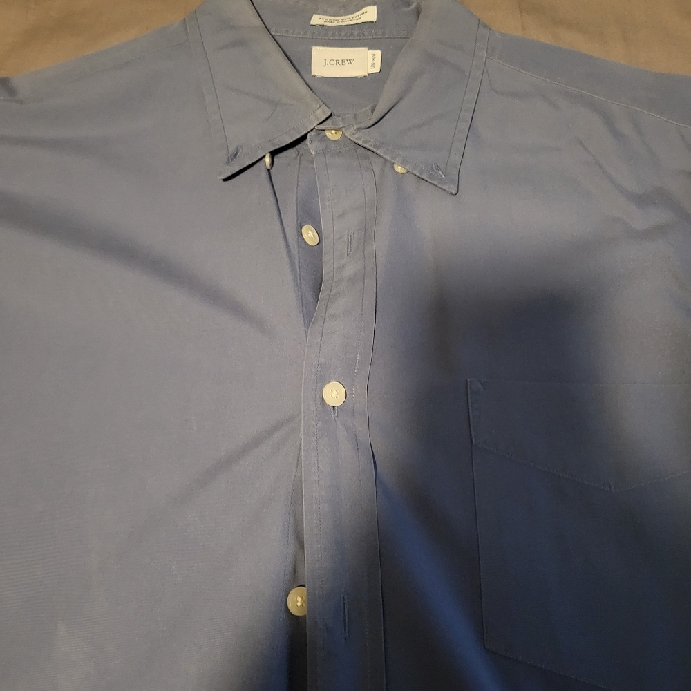 Mens JCrew blue button up shirt